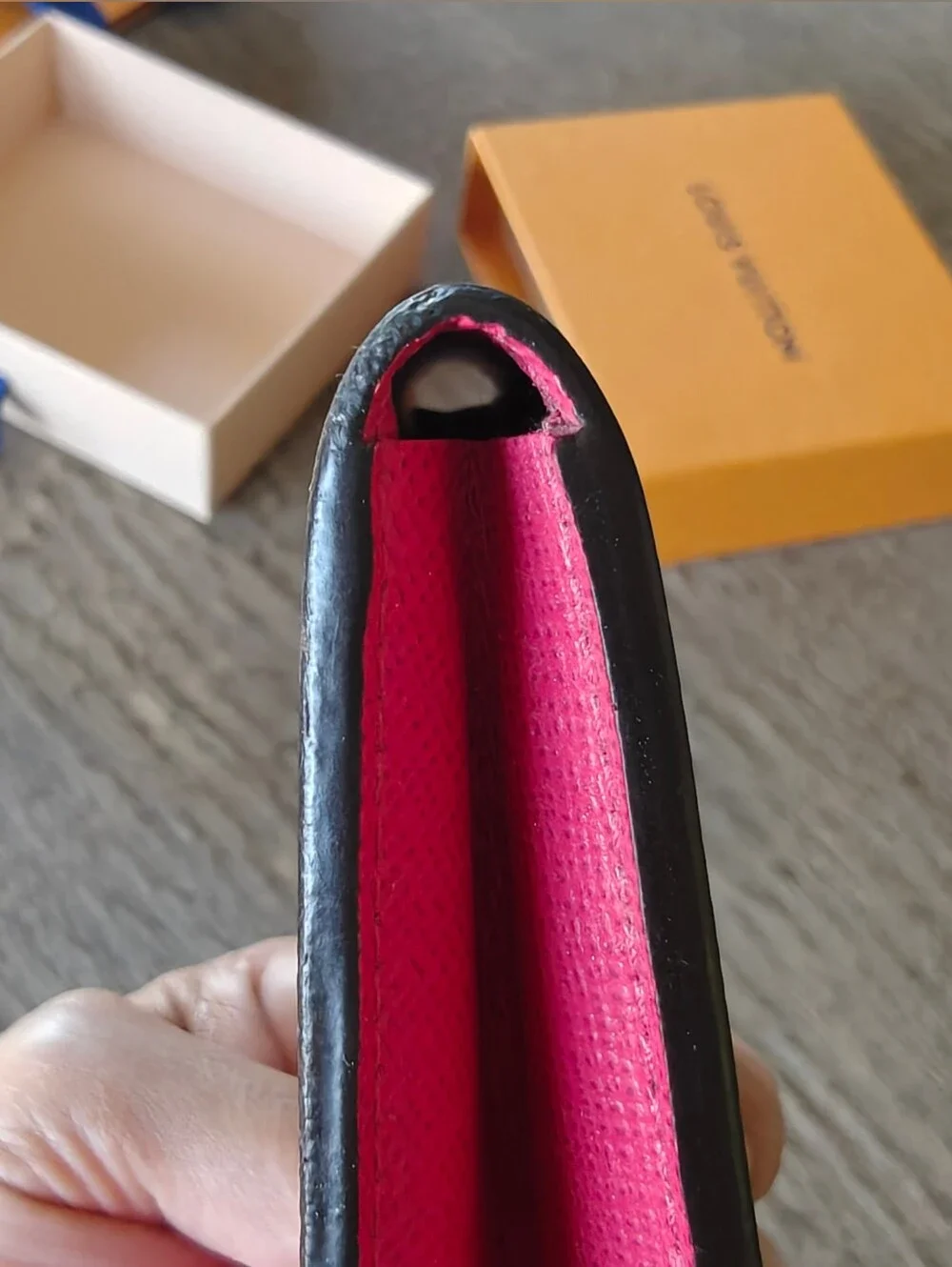 Used LV Louis Vuitton Monogram Rosalie Coin Purse Fuchsia Hot Stampped